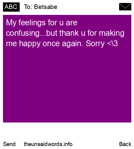 unsent message to Betsabe