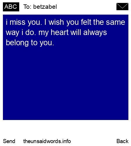 unsent message to betzabel 