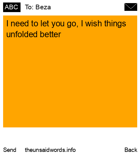 unsent message to Beza