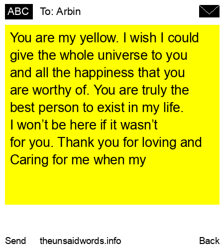 unsent message to Arbin