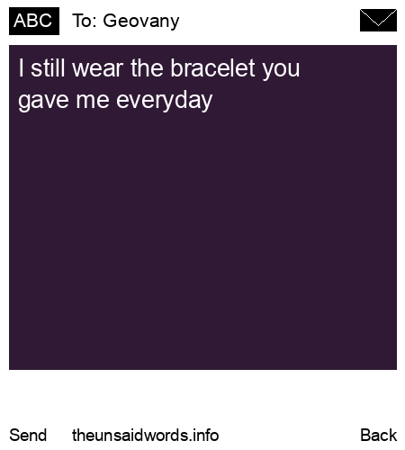 unsent message to Geovany