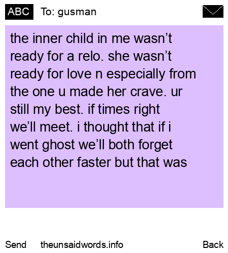 unsent message to gusman