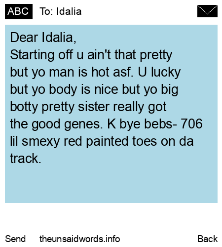 unsent message to Idalia