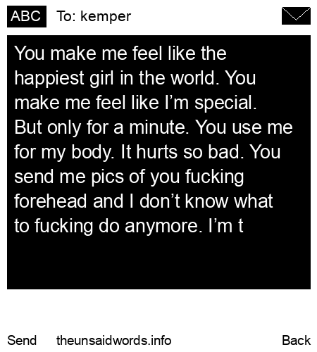 unsent message to kemper