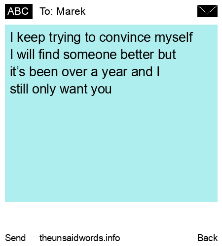 unsent message to Marek