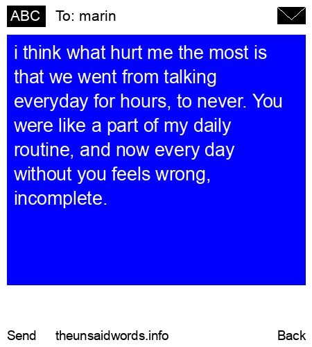 unsent message to marin