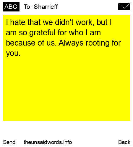 unsent message to Sharrieff