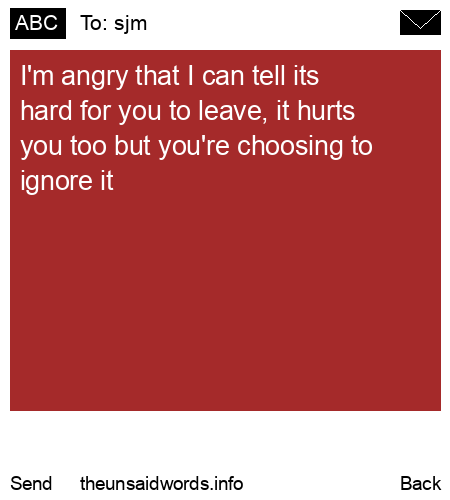 unsent message to sjm