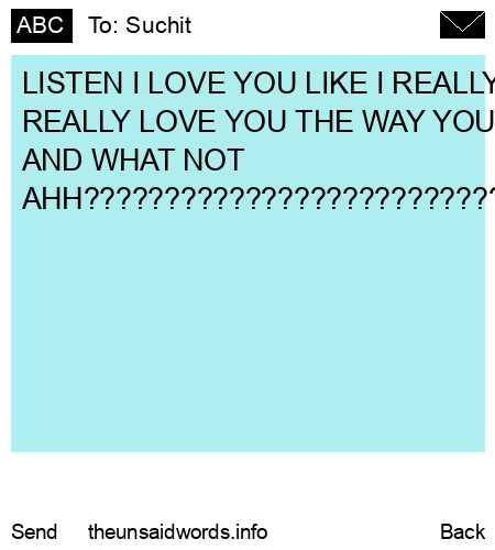 unsent message to Suchit