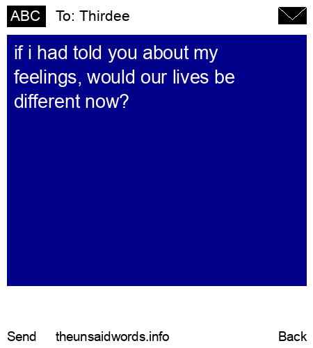 unsent message to Thirdee 