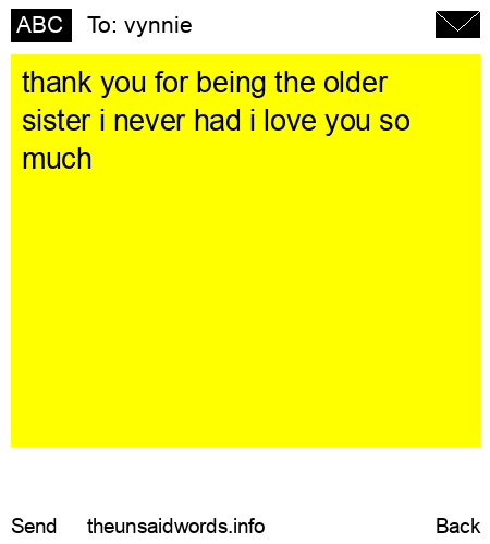 unsent message to vynnie