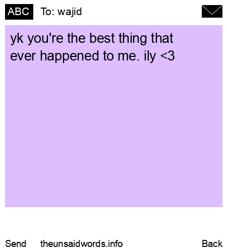 unsent message to wajid
