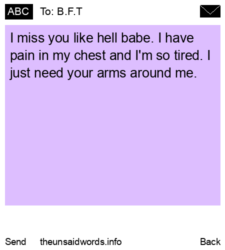 unsent message to B.F.T