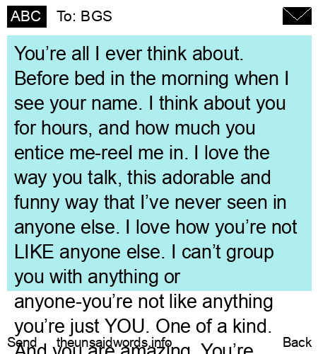 unsent message to BGS