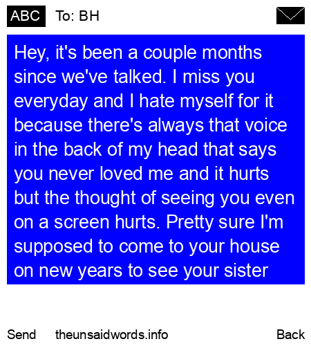 unsent message to BH