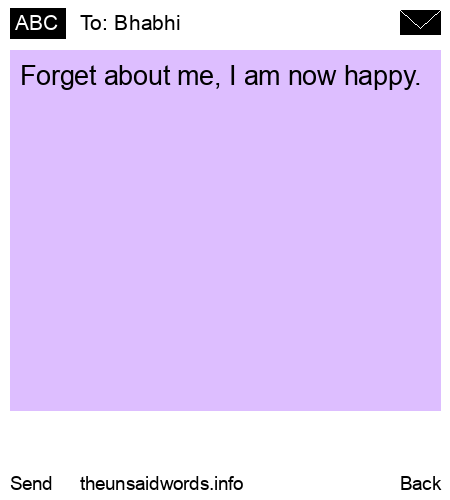 unsent message to Bhabhi