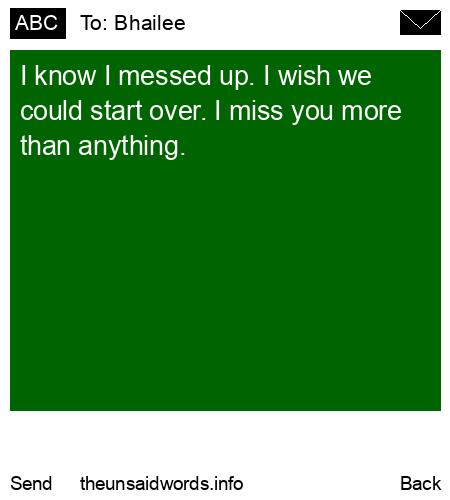 unsent message to Bhailee