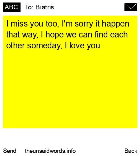 unsent message to Biatris