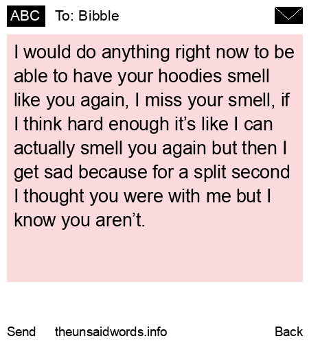 unsent message to Bibble