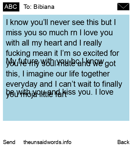 unsent message to Bibiana