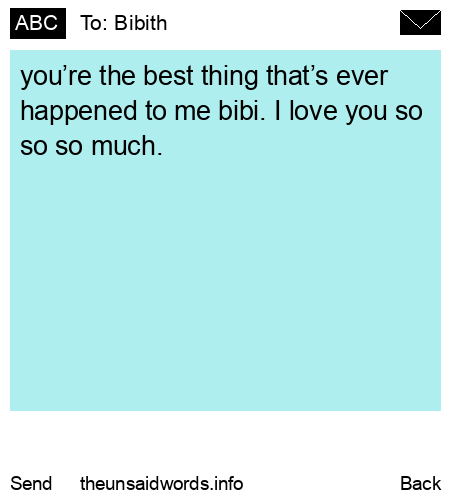 unsent message to Bibith