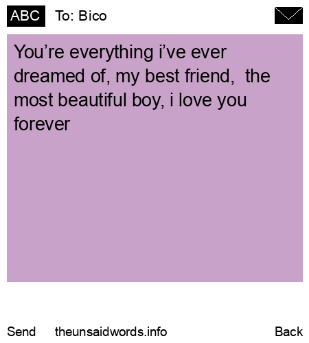 unsent message to Bico