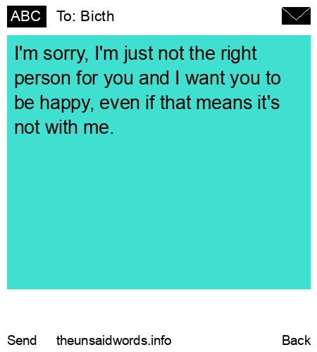 unsent message to Bicth
