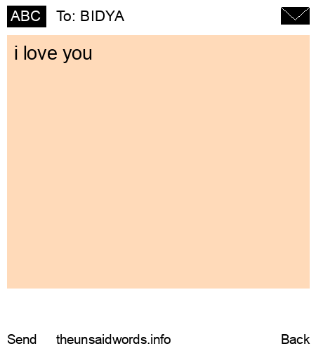 unsent message to BIDYA