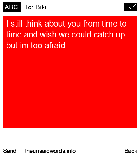 unsent message to Biki