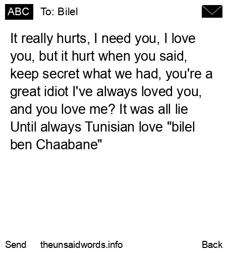 unsent message to Bilel