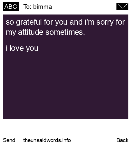 unsent message to bimma