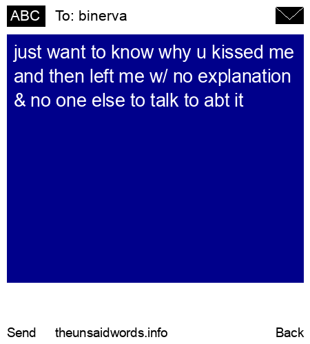 unsent message to binerva