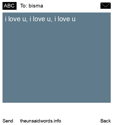 unsent message to bisma