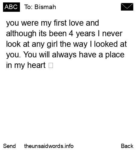 unsent message to Bismah