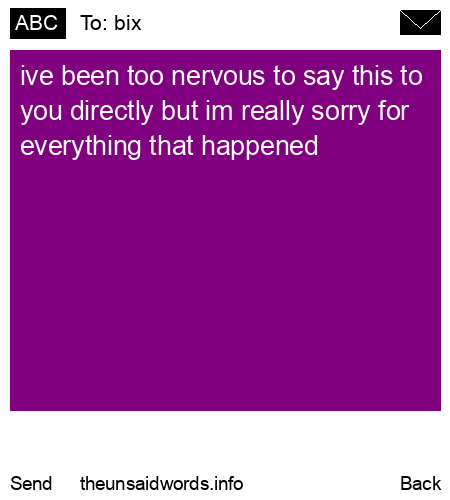 unsent message to bix