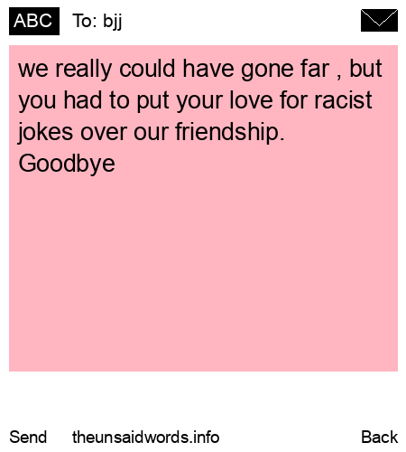unsent message to bjj