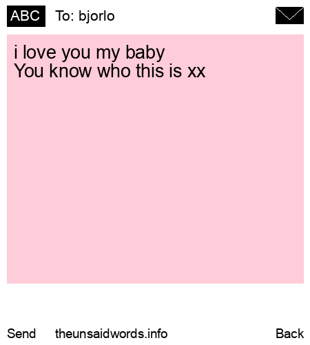 unsent message to bjorlo 