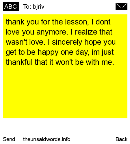 unsent message to bjriv