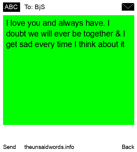 unsent message to BjS
