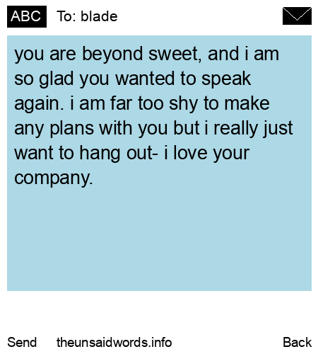 unsent message to blade