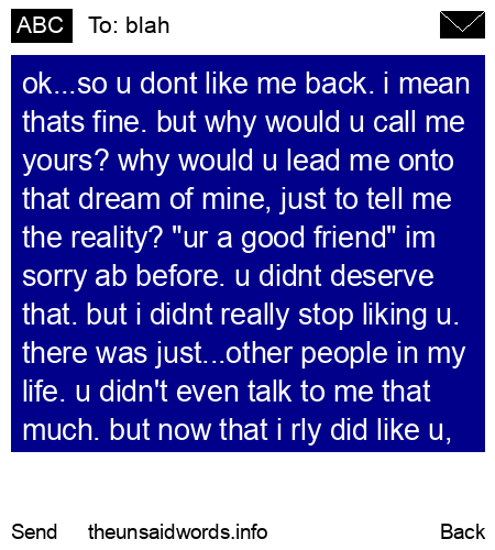 unsent message to blah