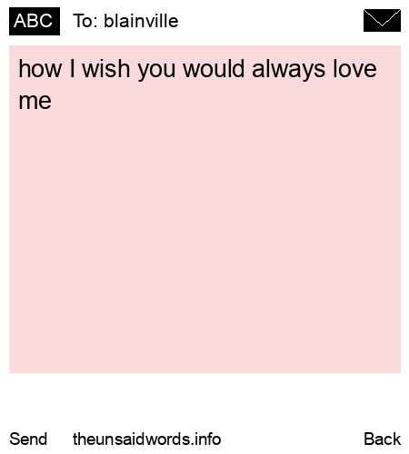 unsent message to blainville 