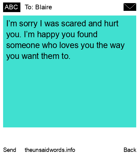 unsent message to Blaire
