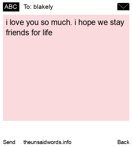 unsent message to blakely