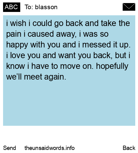 unsent message to blasson