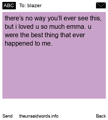 unsent message to blazer