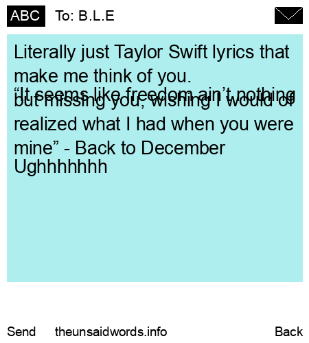 unsent message to B.L.E