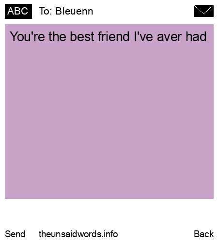 unsent message to Bleuenn