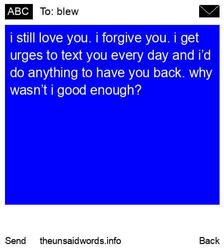 unsent message to blew