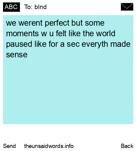 unsent message to blnd